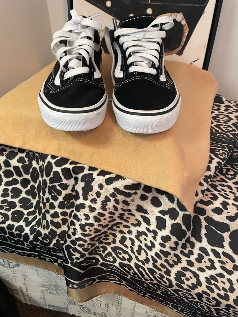 Vans Black & White Low-Top Skate Sneakers - Picture 10 of 12
